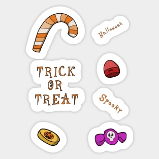 Halloween Trick or Treat Sticker